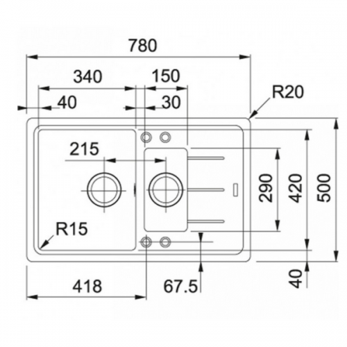 Мойка кухонная FRANKE Basis BFG 651-78 (миндаль)