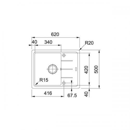 Мойка кухонная FRANKE Basis BFG 611 C (миндаль)