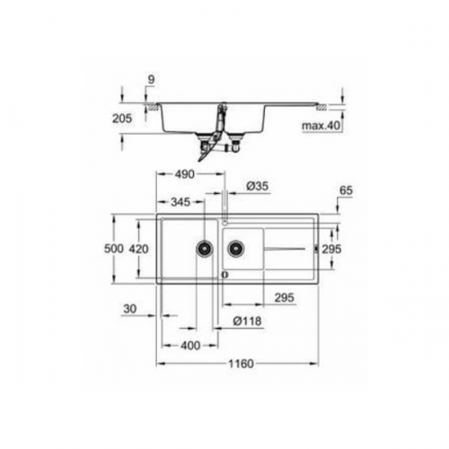 Кухонная мойка GROHE K400 (31643AT0)