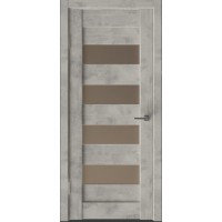 Межкомнатная дверь в Экошпоне ГОРИЗОНТАЛЬ 14 бетон серый