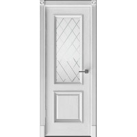 Межкомнатная шпонированная дверь АФИНА ПО  ст. 15 эмаль серебро